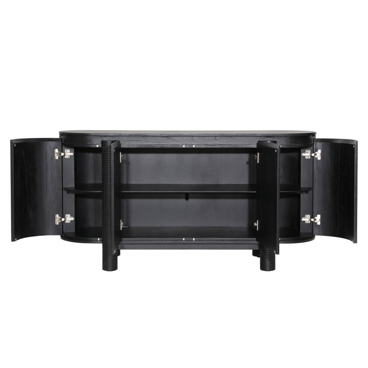 Callum 63'' Black Solid Wood Sideboard