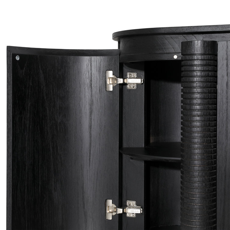 Callum 63'' Black Solid Wood Sideboard