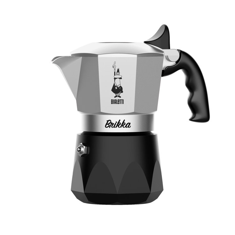 Bialetti Brikka Black Aluminum 2-Cup Stovetop Espresso Maker