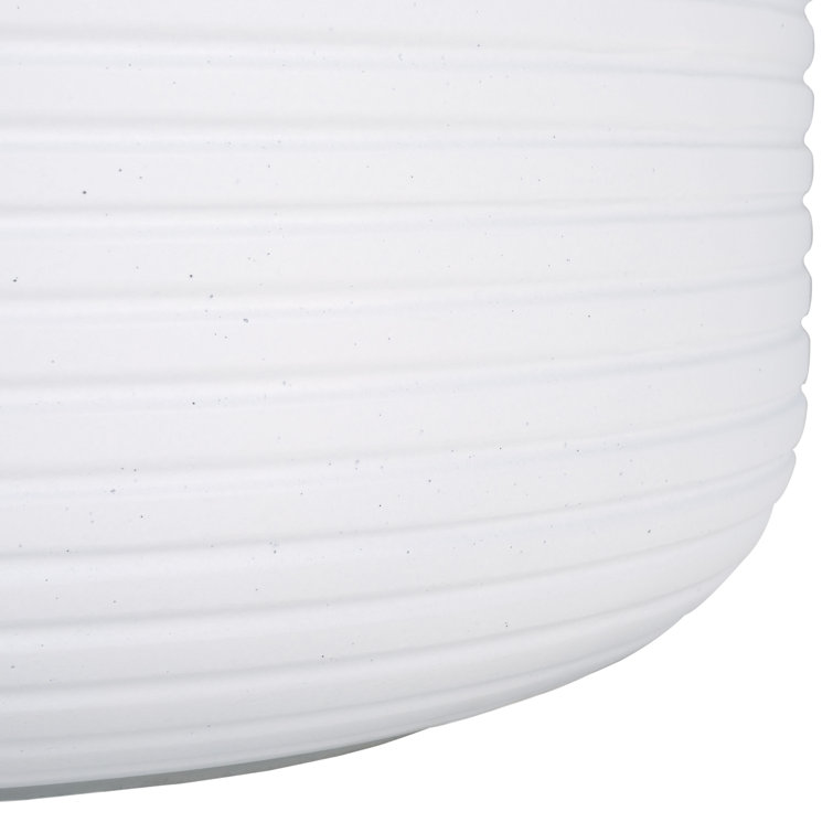 Nardo Large White Ficonstone Round Planter Pot