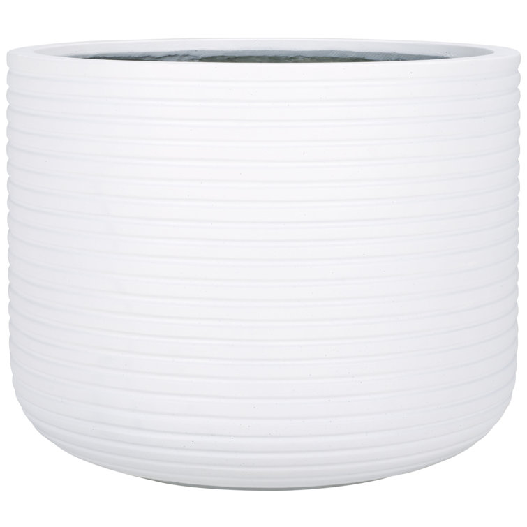 Nardo Large White Ficonstone Round Planter Pot