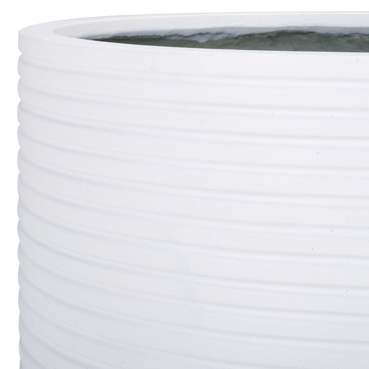 Nardo Large White Ficonstone Round Planter Pot