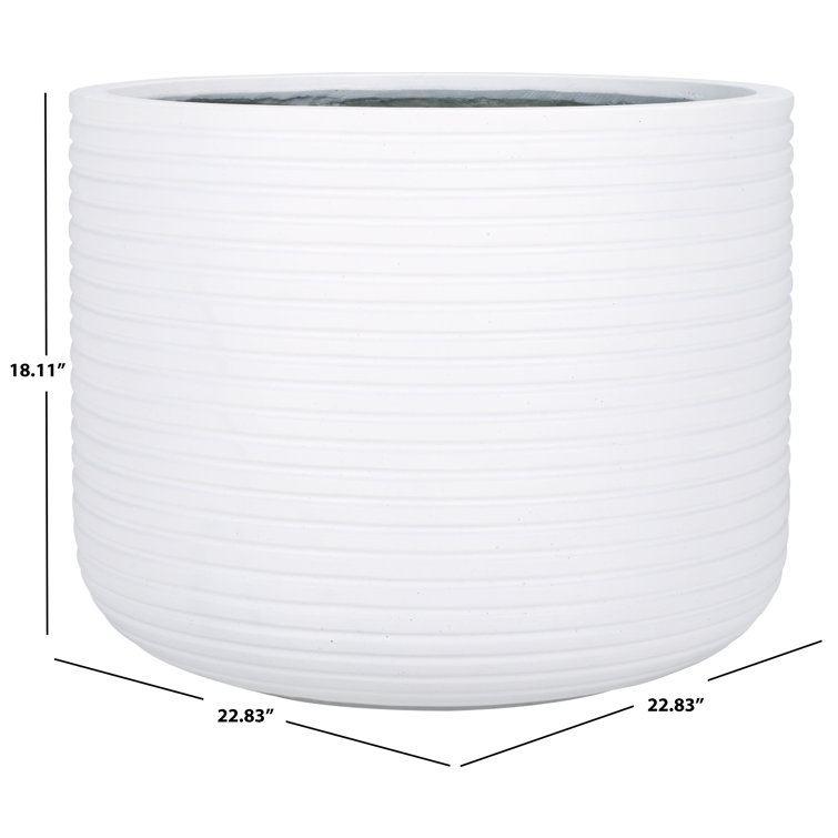 Nardo Large White Ficonstone Round Planter Pot