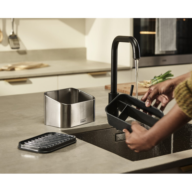 Stainless Steel Tiered Sink Caddy with Non-Slip Feet