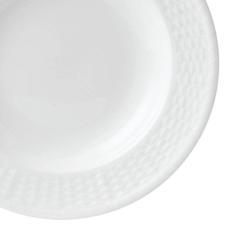 Elegant White Porcelain 4-Piece Fine China Place Setting