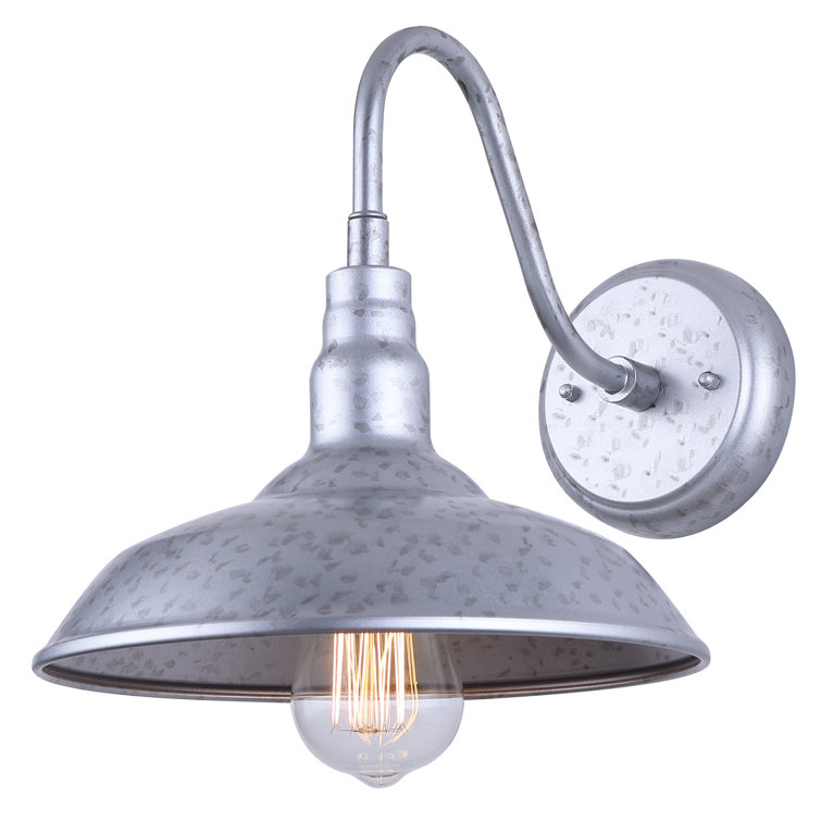 Galvanized Metal Rustic Farmhouse Wall Lantern