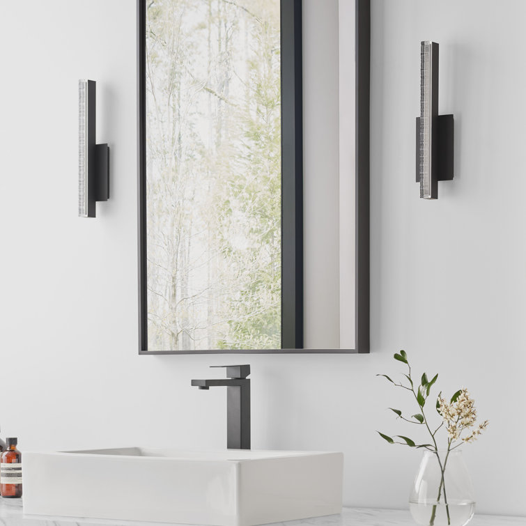 Polished Nickel Crystal LED Outdoor Wall Sconce