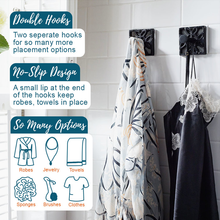 Matte Black 5-Piece Bathroom Hardware Set with Towel Rack