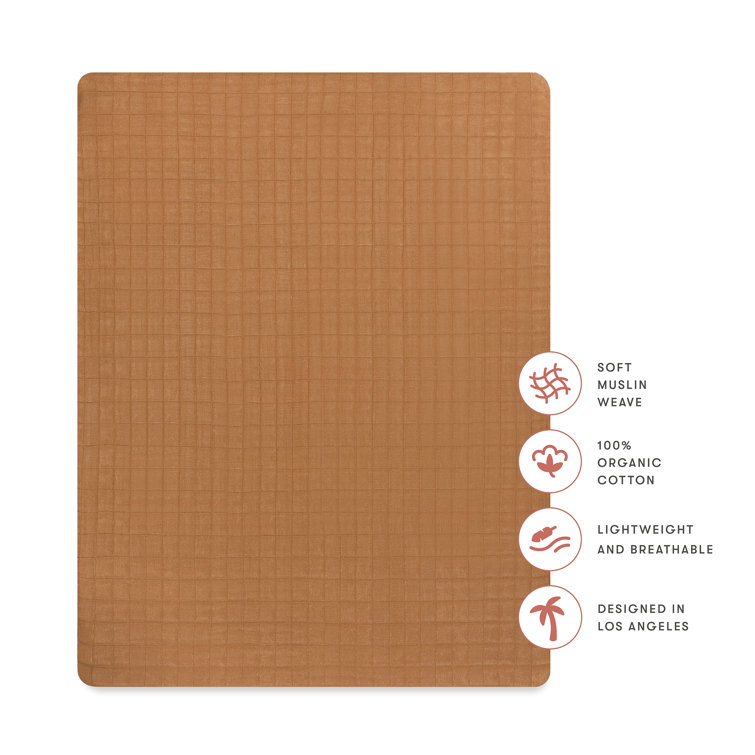 Burnt Sienna Organic Cotton Baby Crib Sheet