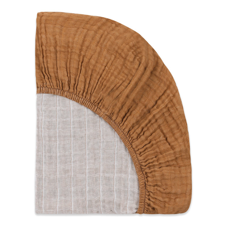 Burnt Sienna Organic Cotton Mini Crib Sheet