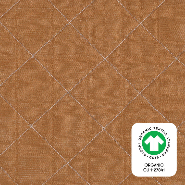 Burnt Sienna Quilted Organic Cotton Changing Pad Cover