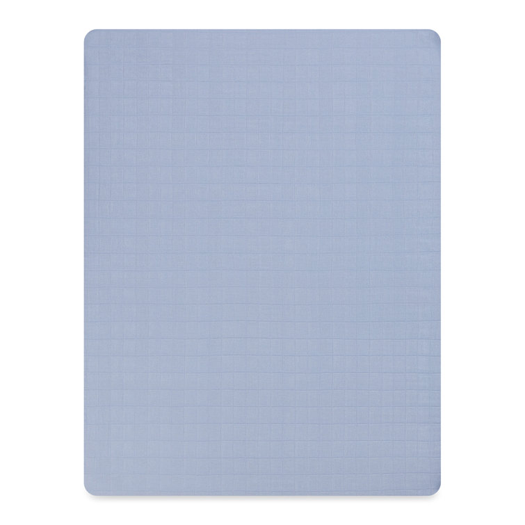 Baby Blue Organic Cotton Fitted Crib Sheet