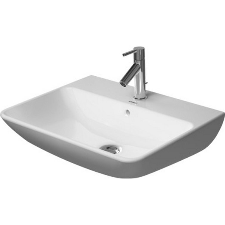 Starck Modern 24" White Ceramic Wall-Mount Bathroom Sink