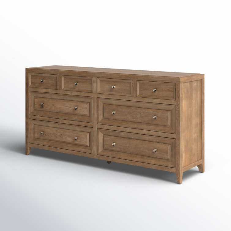 Gray Double Dresser with Soft Close Drawers and Felt Lined Trays