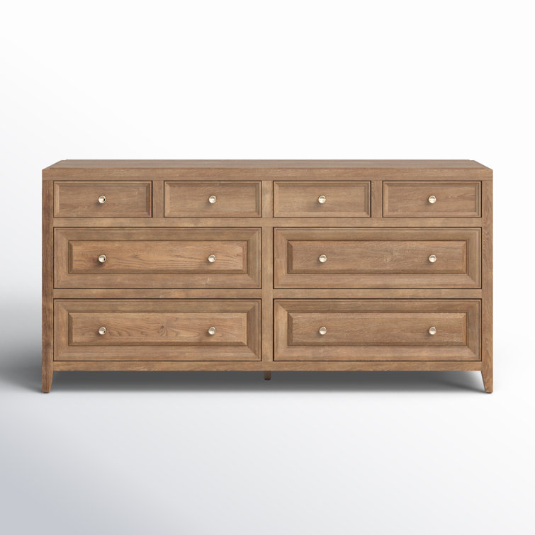 Gray Double Dresser with Soft Close Drawers and Felt Lined Trays