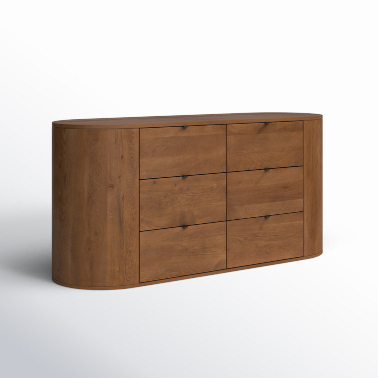 Scandinavian Solid Oak 6-Drawer Dresser with Soft-Close and Felt-Lined Drawers