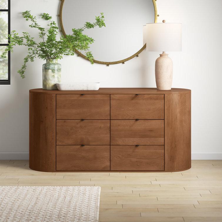 Scandinavian Solid Oak 6-Drawer Dresser with Soft-Close and Felt-Lined Drawers