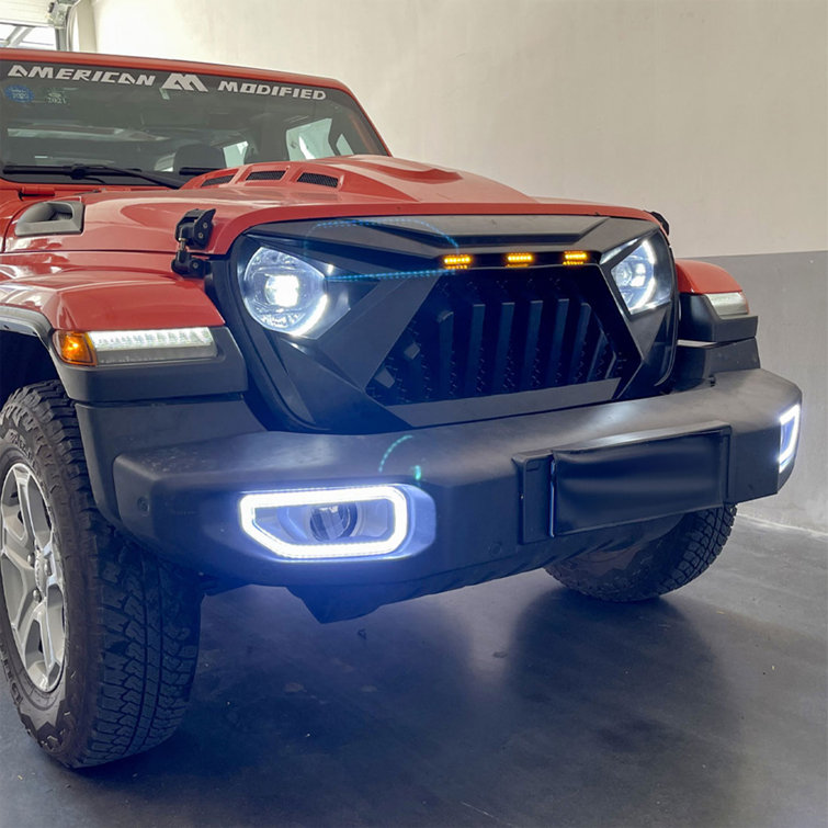 Amber and White LED Plastic Fog Light Covers for SUV