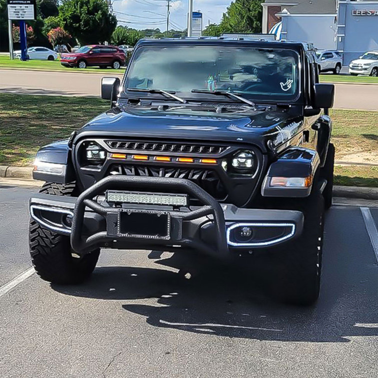 Amber and White LED Plastic Fog Light Covers for SUV