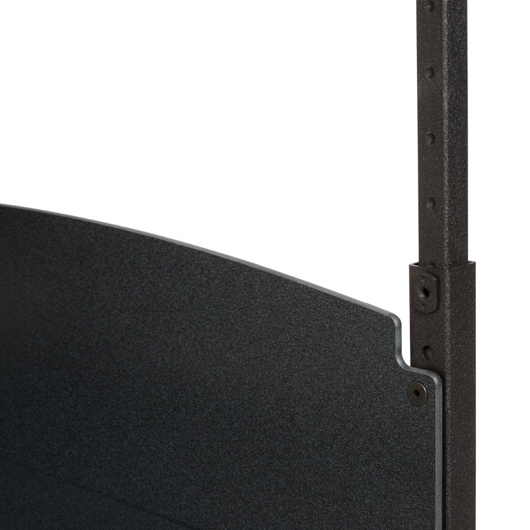 Adjustable Black Steel Writing Desk with Shelf