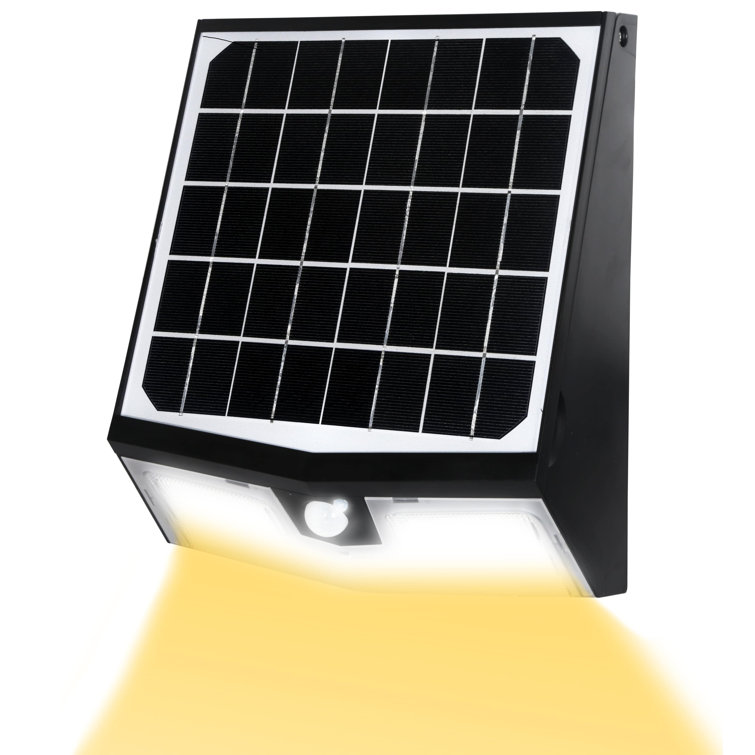 Matte Black Solar LED Outdoor Wall Pack with Motion Sensor