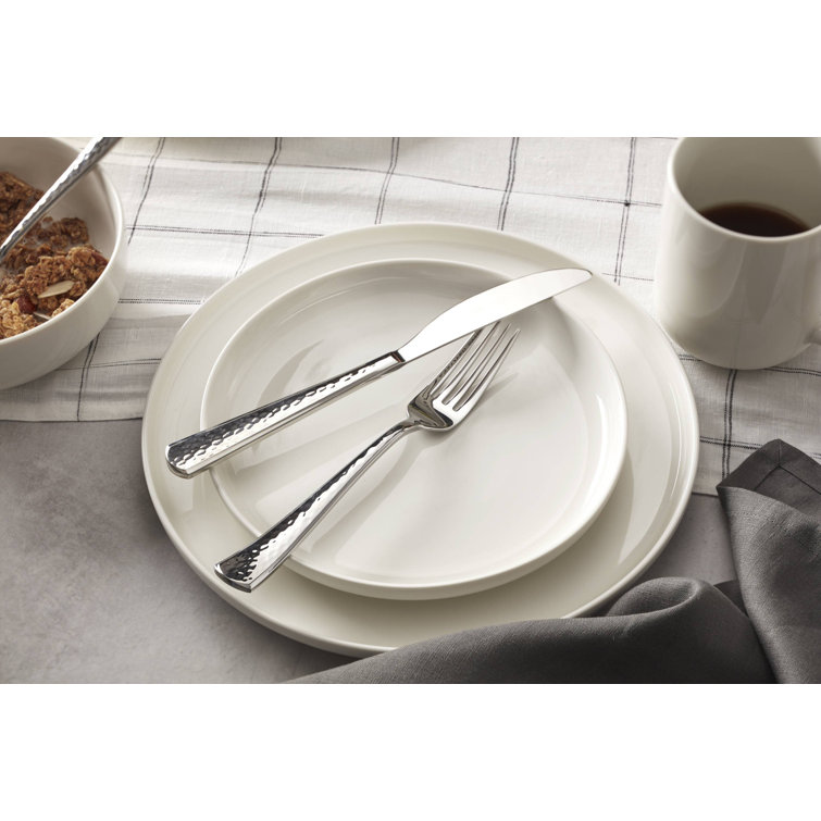 White Porcelain 12-Piece Dinnerware Set for Four