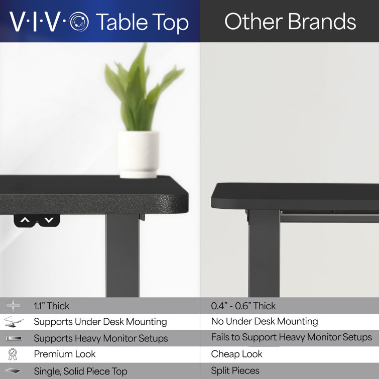 Sleek Black Electric Adjustable Height Standing Desk