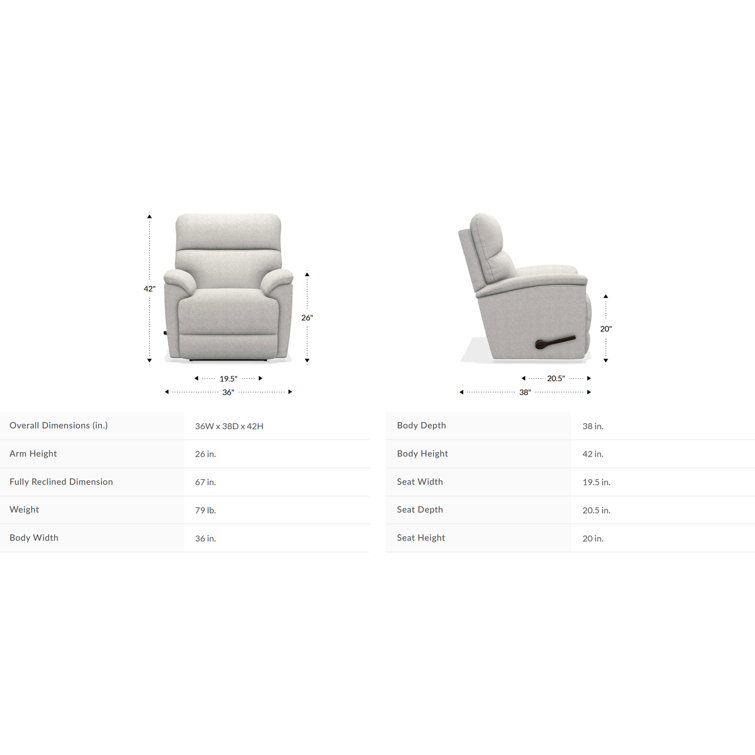 Sable Fabric 3-Position Recliner with Wood Frame