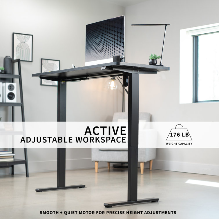 Sleek Black Electric Adjustable Height Standing Desk