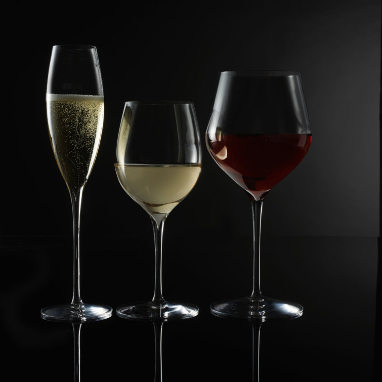 Elegance Crystal Champagne Flutes Set of 6