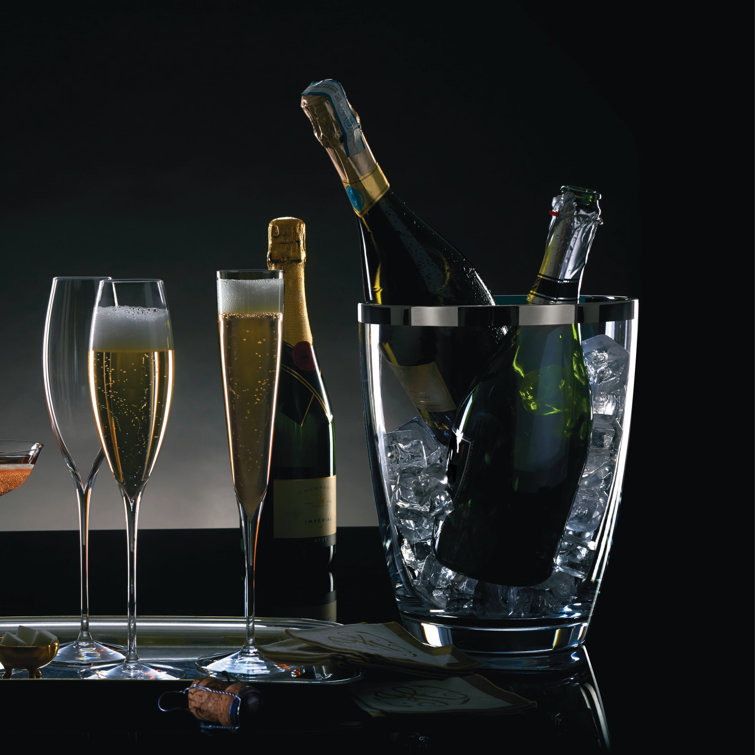 Elegance Crystal Champagne Flutes Set of 6