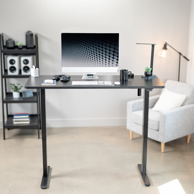 Sleek Black Electric Adjustable Height Standing Desk