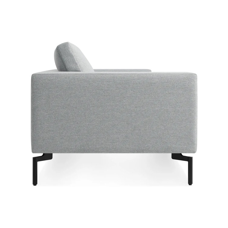 New Standard 92" Gray Fabric Sofa with Black Legs