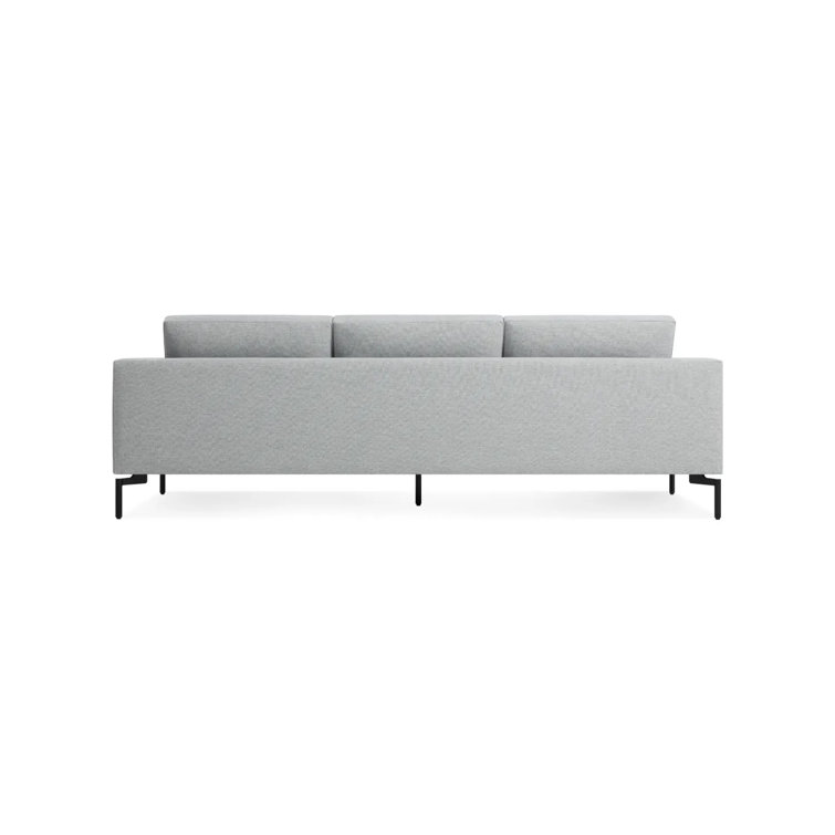 New Standard 92" Gray Fabric Sofa with Black Legs