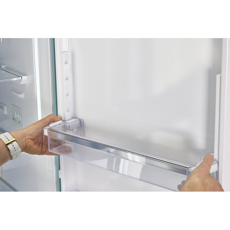Ocean Mist Turquoise Retro Bottom Freezer Refrigerator with Ice Maker