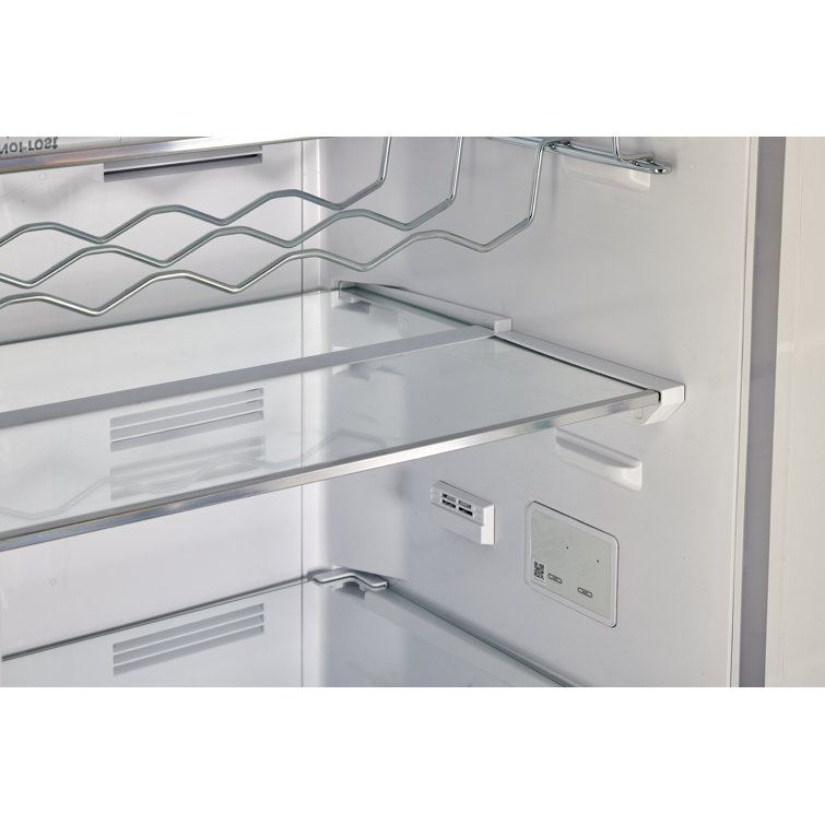 Ocean Mist Turquoise Retro Bottom Freezer Refrigerator with Ice Maker