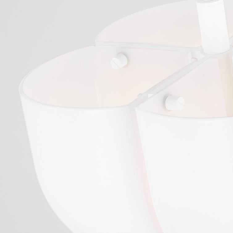 Matte White Milk Glass 4-Light Pendant