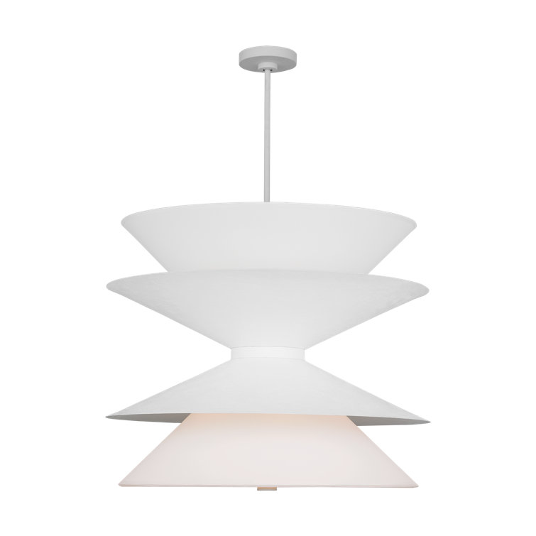 Chambord Extra Large White Cast Plaster Pendant Light