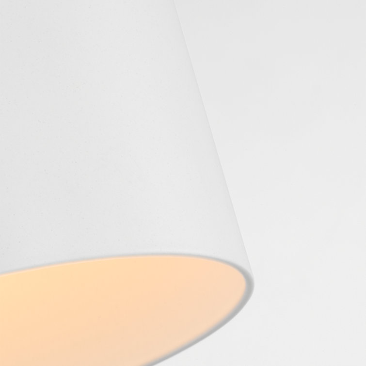 Matte White Glass Indoor/Outdoor Drum Flush Mount Light