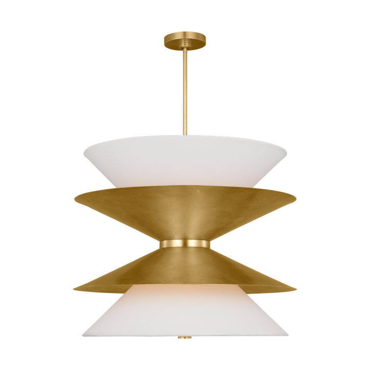 Gilded Glass and Gold 24" Indoor Pendant Light