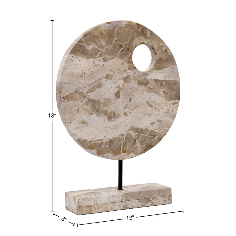 Nisha Beige Marble Abstract Decorative Sculpture