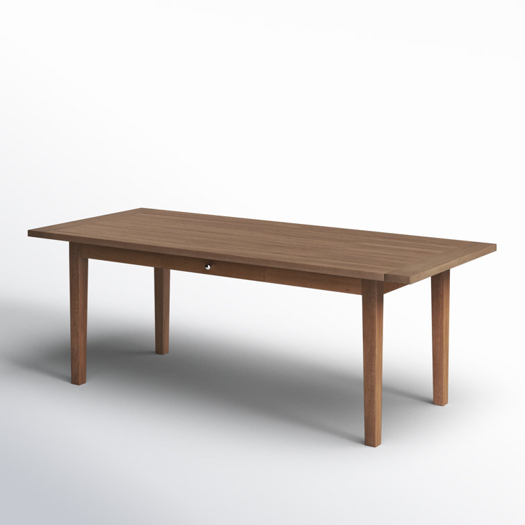 Natural Oak Mid-Century Modern Rectangular Dining Table