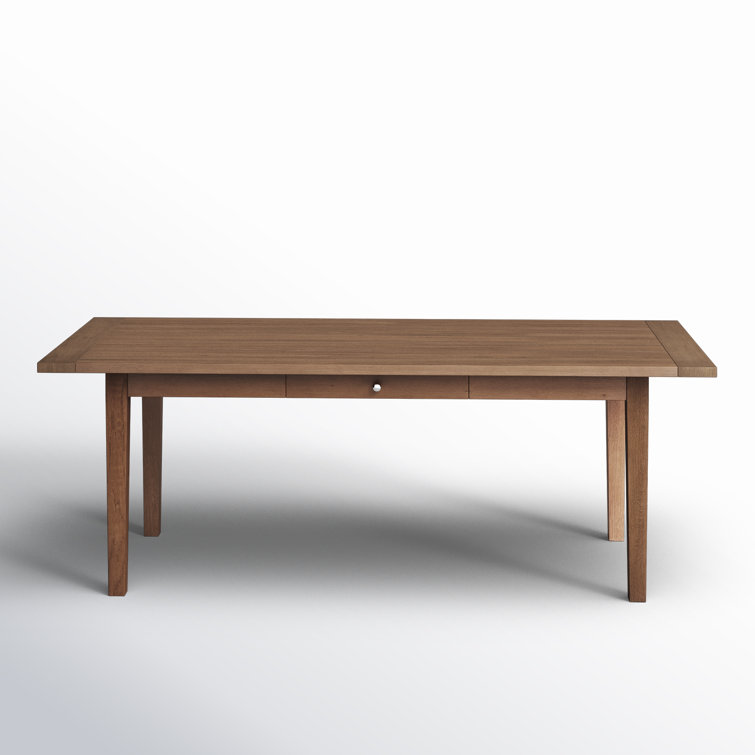 Natural Oak Mid-Century Modern Rectangular Dining Table