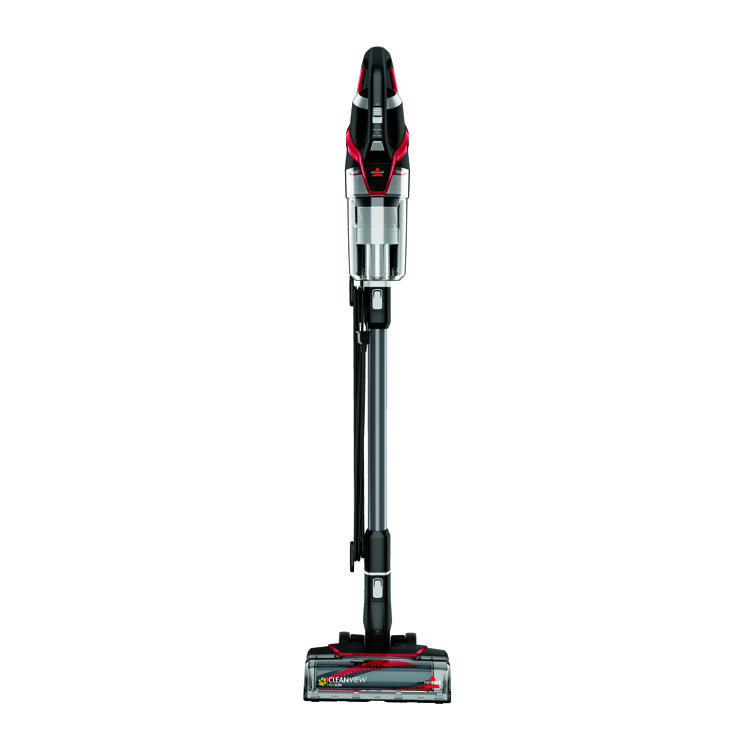 Clean View Slim Corded Stick Vacuum for Pets in Black and Red