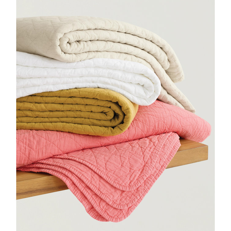 Birdie Gold Twin Cotton Quilted Coverlet Set