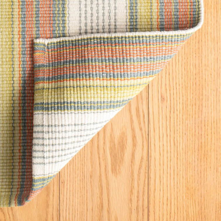 Handwoven Multicolor Stripe Cotton Rug, 2' x 3'