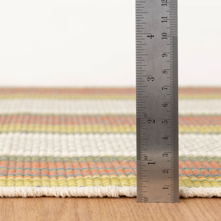 Handwoven Multicolor Stripe Cotton Rug, 2' x 3'