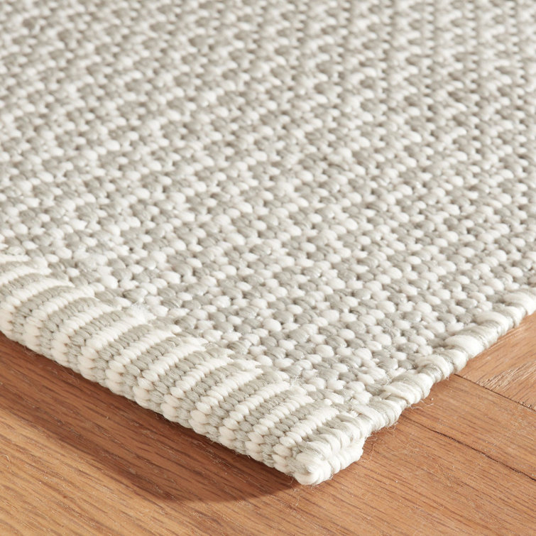 Platinum Gray Handwoven Wool and Synthetic Rug, 2' x 3'