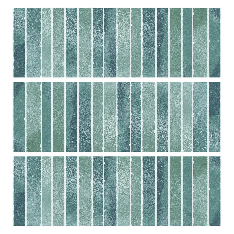Colorido Green Glossy Ceramic 4x12 Wall Tile