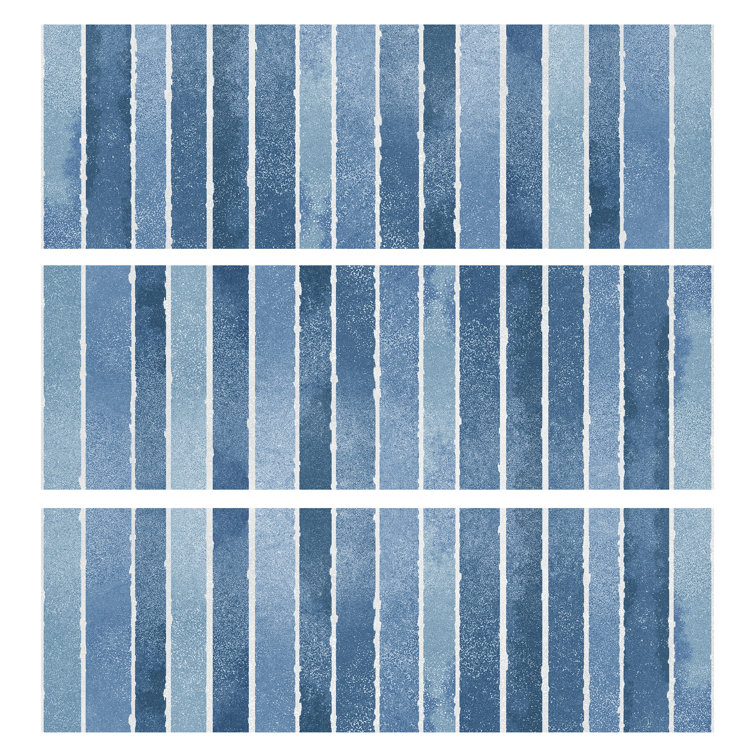 Colorido Blue Ceramic 4" x 12" Glossy Wall Tile